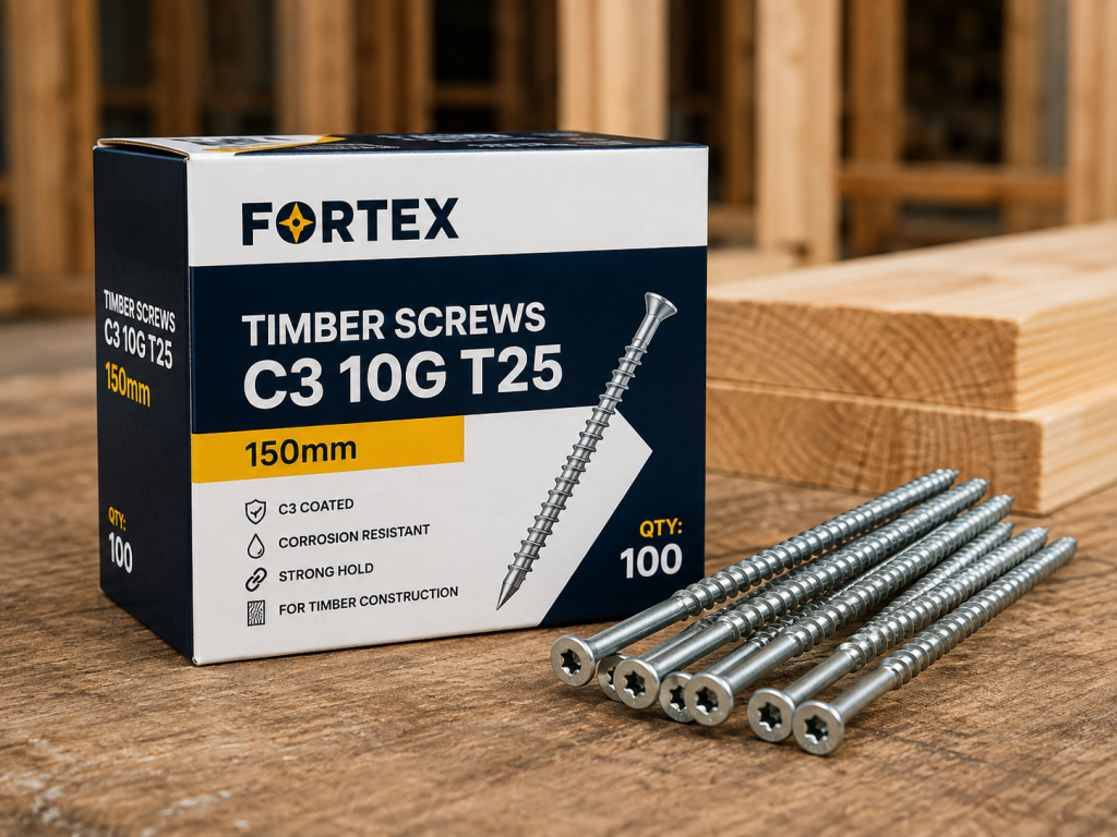 Timber Screws C3 10G T25 - 150mm