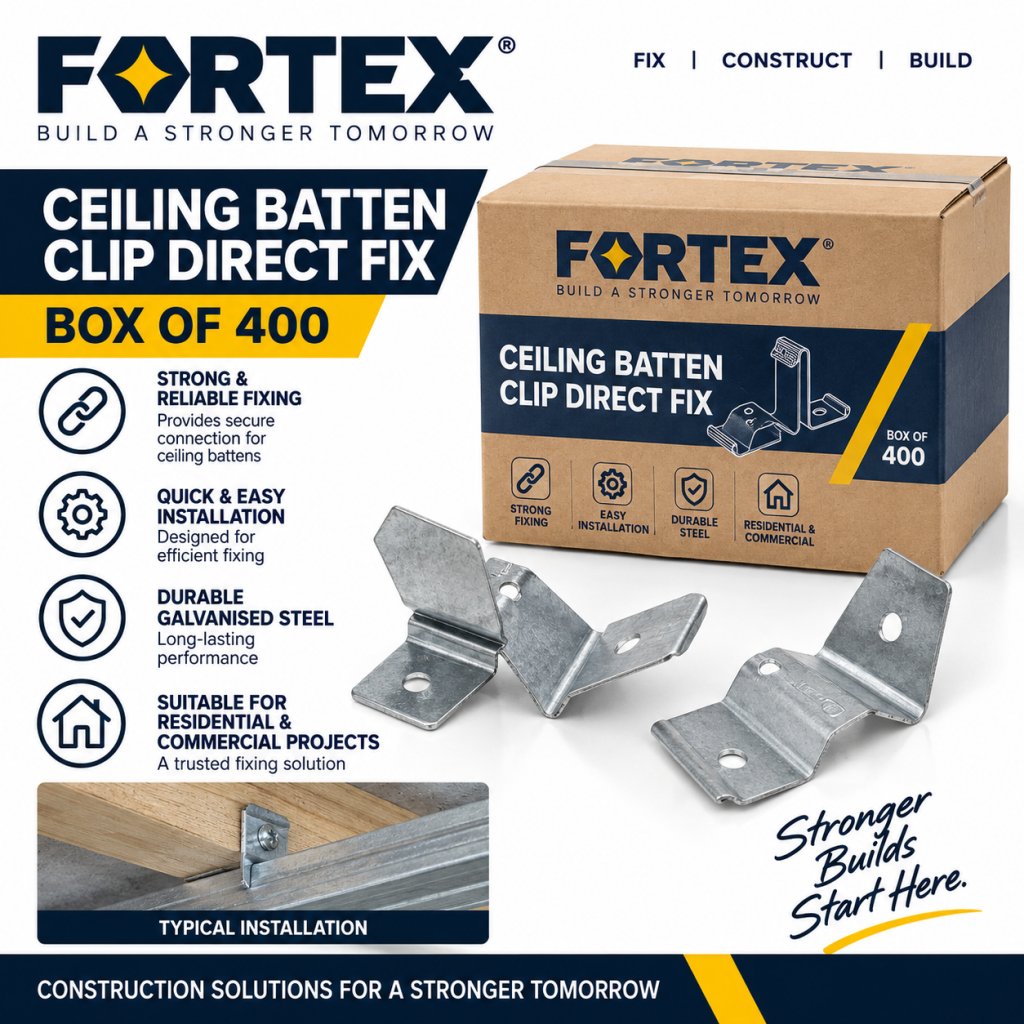 Ceiling Batten Clip Direct Fix (BOX400)