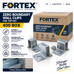 Zero Boundary Wall Clips For Top Hat (400BOX)