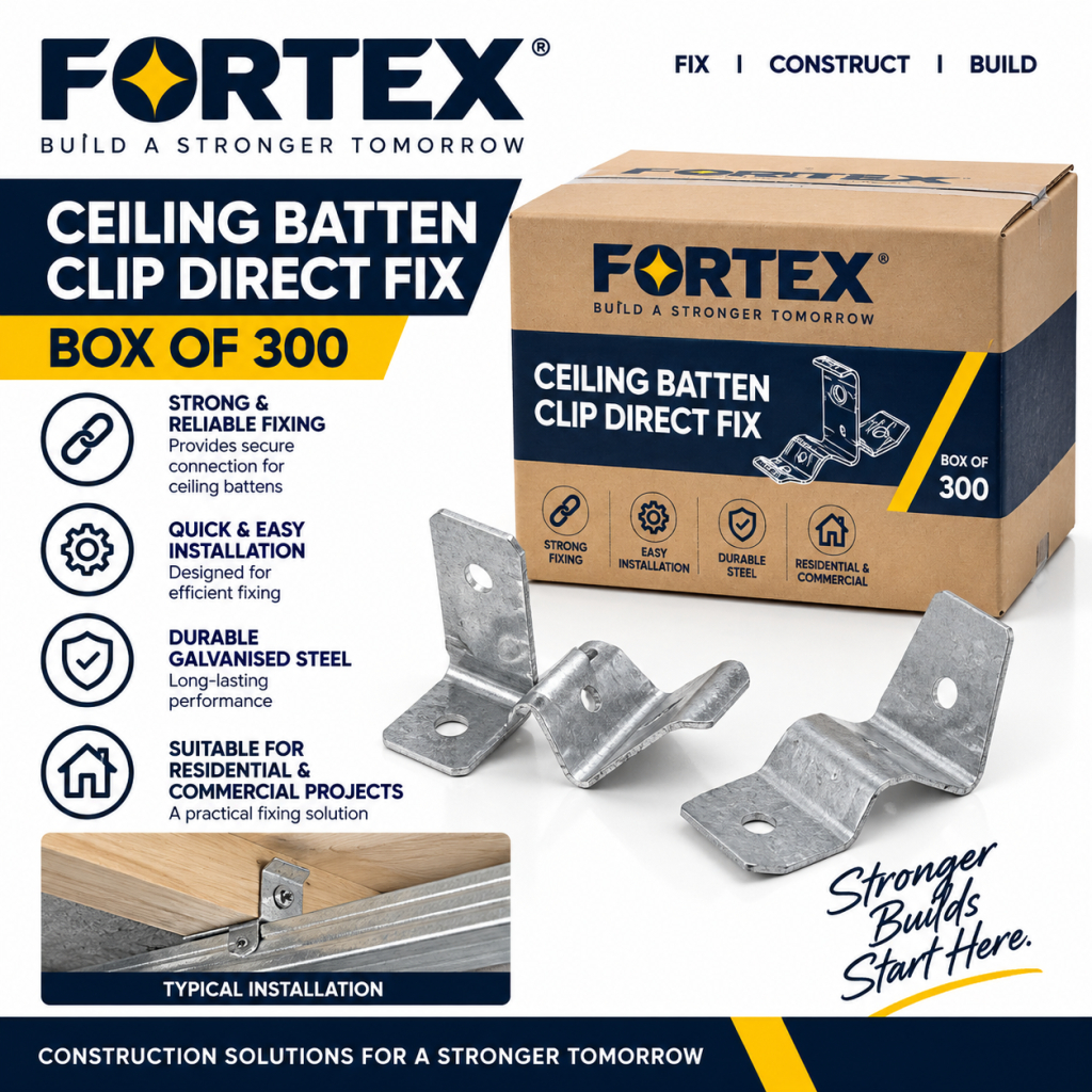 Ceiling Batten Clip Direct Fix (BOX300)