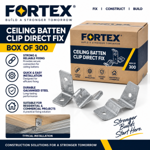 Ceiling Batten Clip Direct Fix (BOX300)